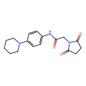 2-(2,5-Dioxopyrrolidin-1-yl)-N-(4-piperidin-1-ylphenyl)acetamide structure