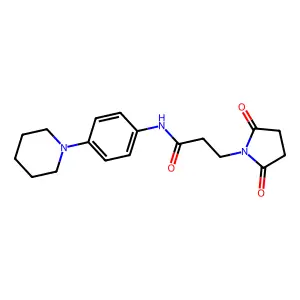 3-(2,5-dioxopyrrolidin-1-yl)-N-(4-piperidin-1-ylphenyl)propanamide structure