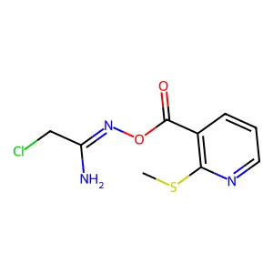 (2-Chloro-1-iminoethyl)azanyl 2-(methylthio)-3-pyridinecarboxylate structure