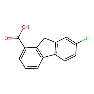 7-chloro-9H-fluorene-1-carboxylic acid structure