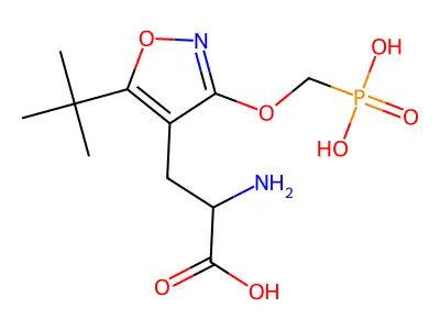 2-Amino-3-(5-Tert-Butyl-3-(Phosphonomethoxy)-4-Isoxazolyl)Propionic Acid structure
