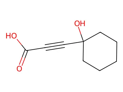 3-(1-Hydroxycyclohexyl)prop-2-ynoic acid structure