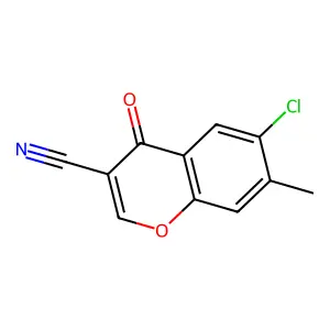 6-Chloro-3-cyano-7-methylchromone structure