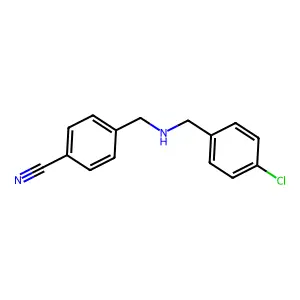 4-((((4-Chlorophenyl)methyl)amino)methyl)benzonitrile structure