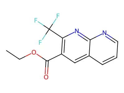 Ethyl 2-(trifluoromethyl)-1,8-naphthyridine-3-carboxylate structure