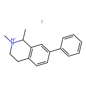 Isoquinoline, 1,2,3,4-tetrahydro-1,2-dimethyl-7-phenyl-, hydriodide structure