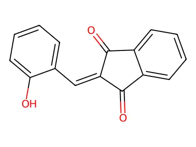 2-(2-Hydroxybenzylidene)indane-1,3-dione structure