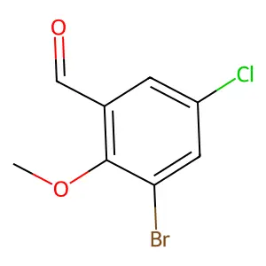 3-Bromo-5-chloro-2-methoxybenzaldehyde structure