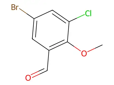 5-Bromo-3-chloro-2-methoxybenzaldehyde structure