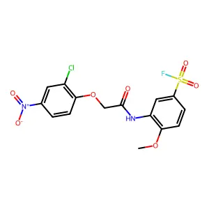 3-[[2-(2-Chloro-4-nitrophenoxy)acetyl]amino]-4-methoxybenzenesulfonyl fluoride structure