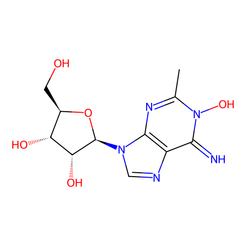 2-methyl-1-oxy-adenosine structure