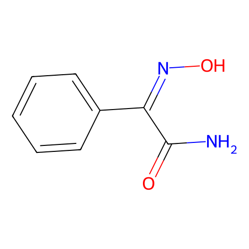 (2Z)-2-(hydroxyimino)-2-phenylethanamide structure