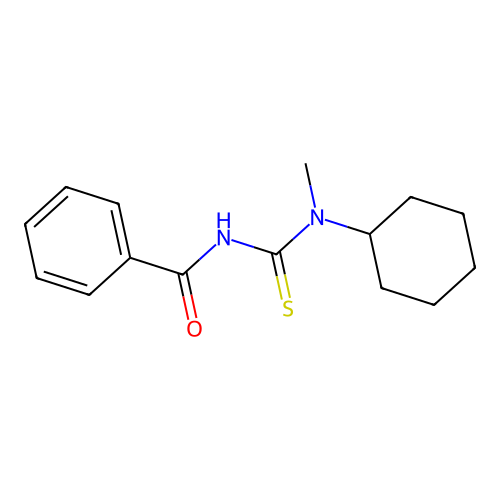 N-[cyclohexyl(methyl)carbamothioyl]benzamide structure