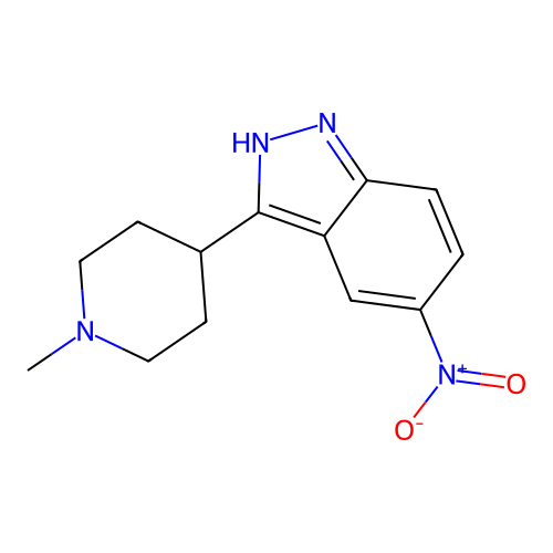5-Nitro-3-(1-Methylpiperidin-4-yl)-1H-Indazole structure