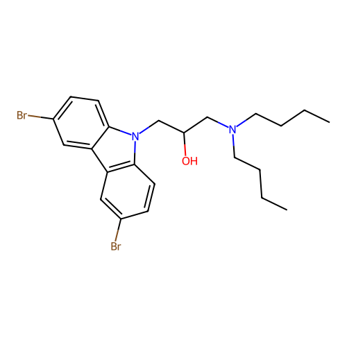 1-(3,6-Dibromocarbazol-9-yl)-3-(dibutylamino)propan-2-ol structure