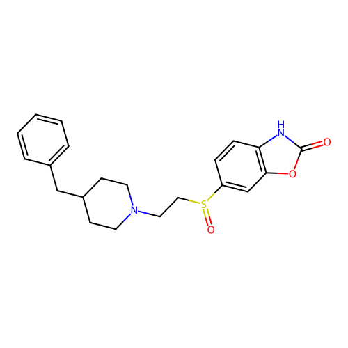 6-[2-(4-Benzylpiperidin-1-yl)ethanesulfinyl]-1,3-benzoxazol-2(3H)-one structure