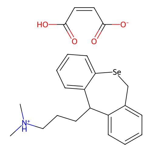 Dibenzo(b,e)selenepin-11-propylamine, 6,11-dihydro-N,N-dimethyl-, maleate (1:1) structure