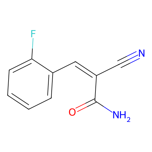2-Cyano-3-(2-fluorophenyl)prop-2-enamide structure