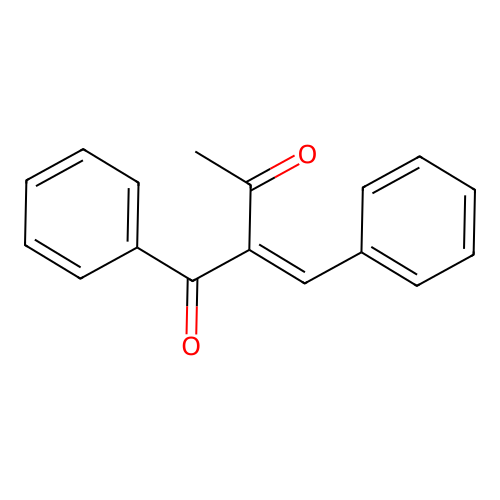 1-Phenyl-2-(phenylmethylidene)butane-1,3-dione structure