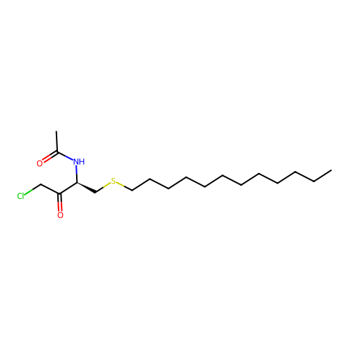 Acetyl-Cys(dodecyl) chloromethyl ketone structure