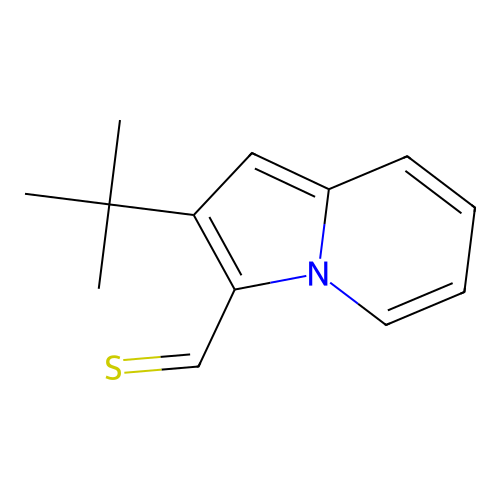 2-Tert-butyl-3-indolizinecarbothialdehyde structure