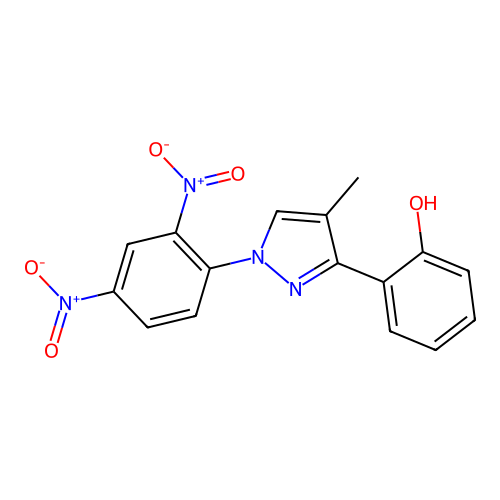 2-[1-(2,4-Dinitrophenyl)-4-methylpyrazol-3-yl]phenol structure
