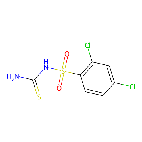 (2,4-Dichlorophenyl)sulfonylthiourea structure