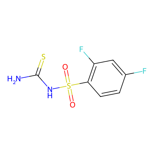 (2,4-Difluorophenyl)sulfonylthiourea structure