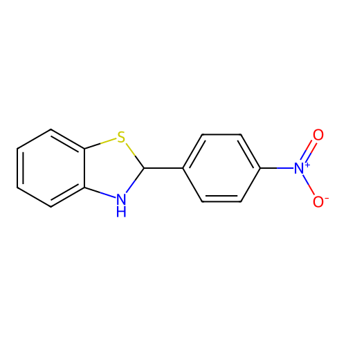 Benzothiazole, 2,3-dihydro-2-(4-nitrophenyl)- structure