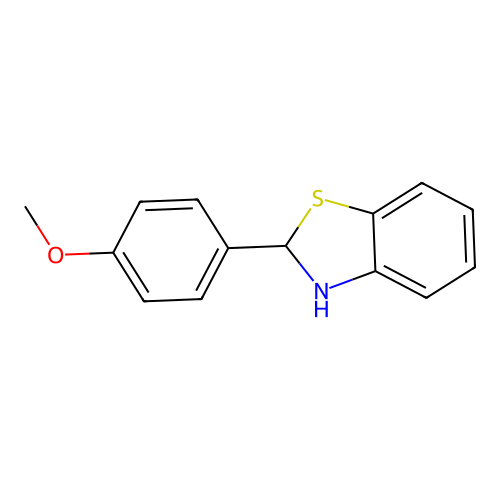 1-(2,3-Dihydrobenzothiazol-2-yl)-4-methoxybenzene structure