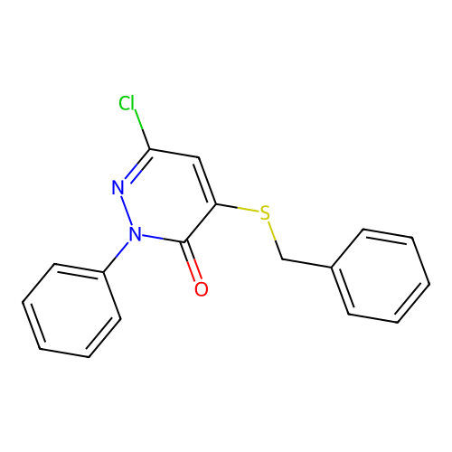 4-Benzylsulfanyl-6-chloro-2-phenylpyridazin-3-one structure