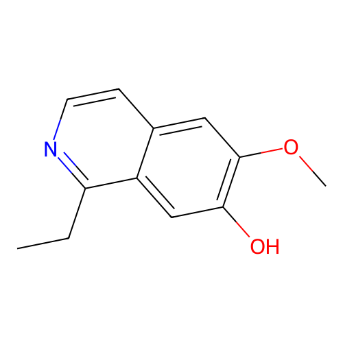 1-Ethyl-6-methoxyisoquinolin-7-ol structure