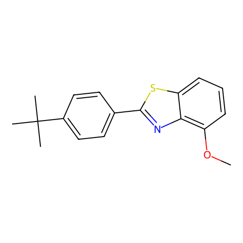 2-(4-Tert-butylphenyl)-4-methoxy-1,3-benzothiazole structure