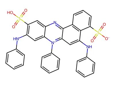 benzo(a)phenazinium, 7-phenyl-5,9-bis(phenylamino)-4,10-disulfo-, inner salt structure