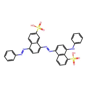8-anilino-5-(4-phenyldiazenyl-7-sulfo-naphthalen-1-yl)diazenyl-naphthalene-1-sulfonic Acid structure