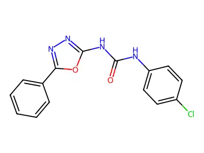 1-(4-Chlorophenyl)-3-(5-phenyl-1,3,4-oxadiazol-2-yl)urea structure