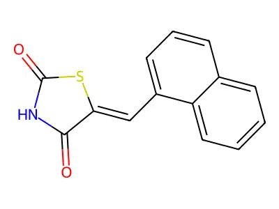 5-Naphthalen-1-ylmethylenethiazolidine-2,4-dione structure