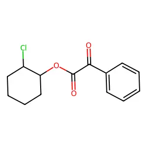 Formic acid, phenylformyl-, 2-chlorocyclohexyl ester structure