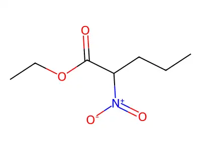 Pentanoic acid, 2-nitro-, ethyl ester structure