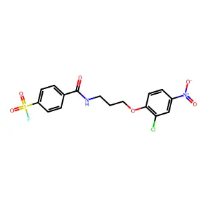 4-((3-(2-Chloro-4-nitrophenoxy)propyl)carbamoyl)benzene-1-sulfonyl fluoride structure