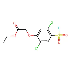 Ethyl 2-(2,5-dichloro-4-fluorosulfonylphenoxy)acetate structure