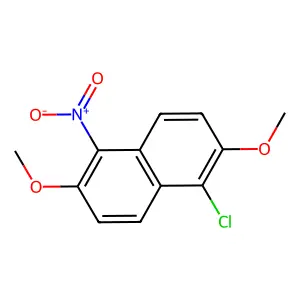 1-Chloro-2,6-dimethoxy-5-nitronaphthalene structure