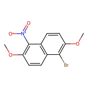 1-Bromo-2,6-dimethoxy-5-nitronaphthalene structure