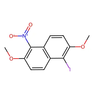 1-Iodo-2,6-dimethoxy-5-nitronaphthalene structure