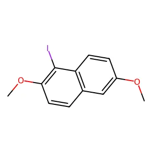 1-Iodo-2,6-dimethoxynaphthalene structure