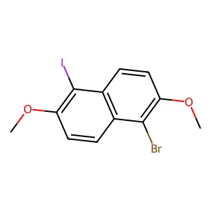 1-Bromo-5-iodo-2,6-dimethoxynaphthalene structure