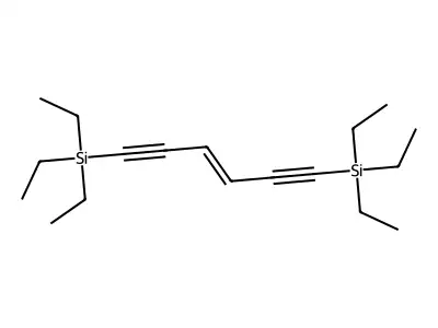 Triethyl(6-triethylsilylhex-3-en-1,5-diynyl)silane structure