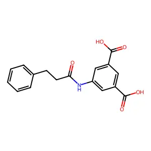 5-[(3-Phenylpropanoyl)amino]benzene-1,3-dicarboxylic acid structure
