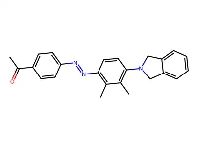 Ethanone, 1-[4-[2-[4-(1,3-dihydro-2H-isoindol-2-yl)-2,3-dimethylphenyl]diazenyl]phenyl]- structure