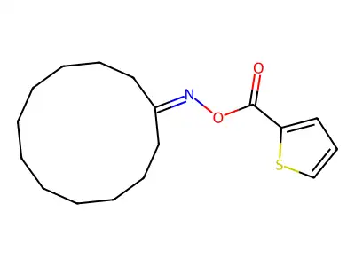 Cyclododecanone O-(2-thienylcarbonyl)oxime structure